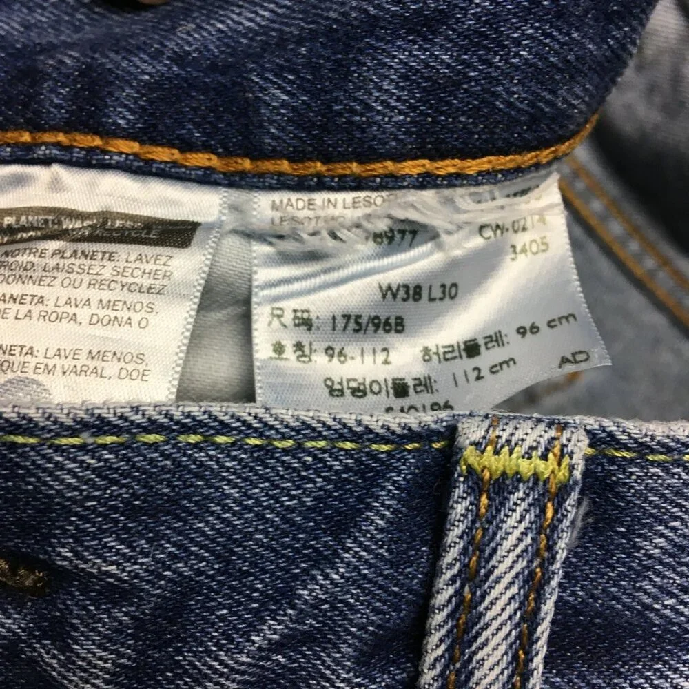 Levis‎ Mens Jeans 550 Relaxed Fit Blue size 38x30 Cotton Denim Zipper Fly